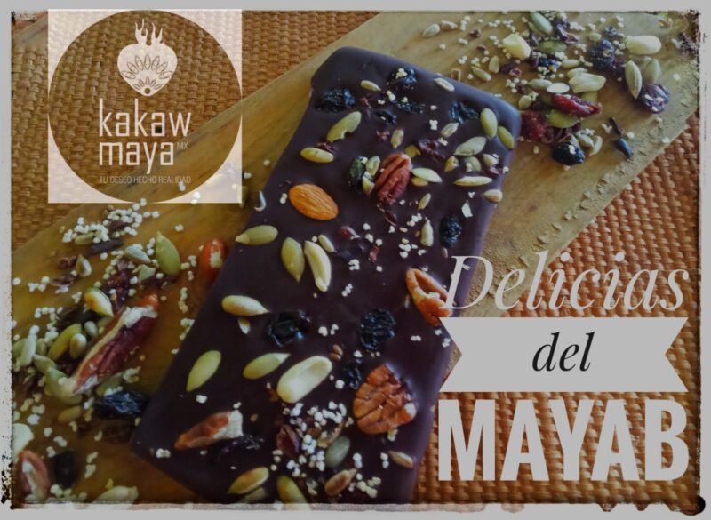 Delicias del Mayab: Barra de chocolate con diferentes semillas.